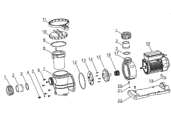 vue éclaté pompe STP 50