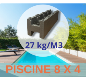 Kit construction piscine 8*4