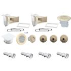 Kit pieces a sceller beige pour grande piscine